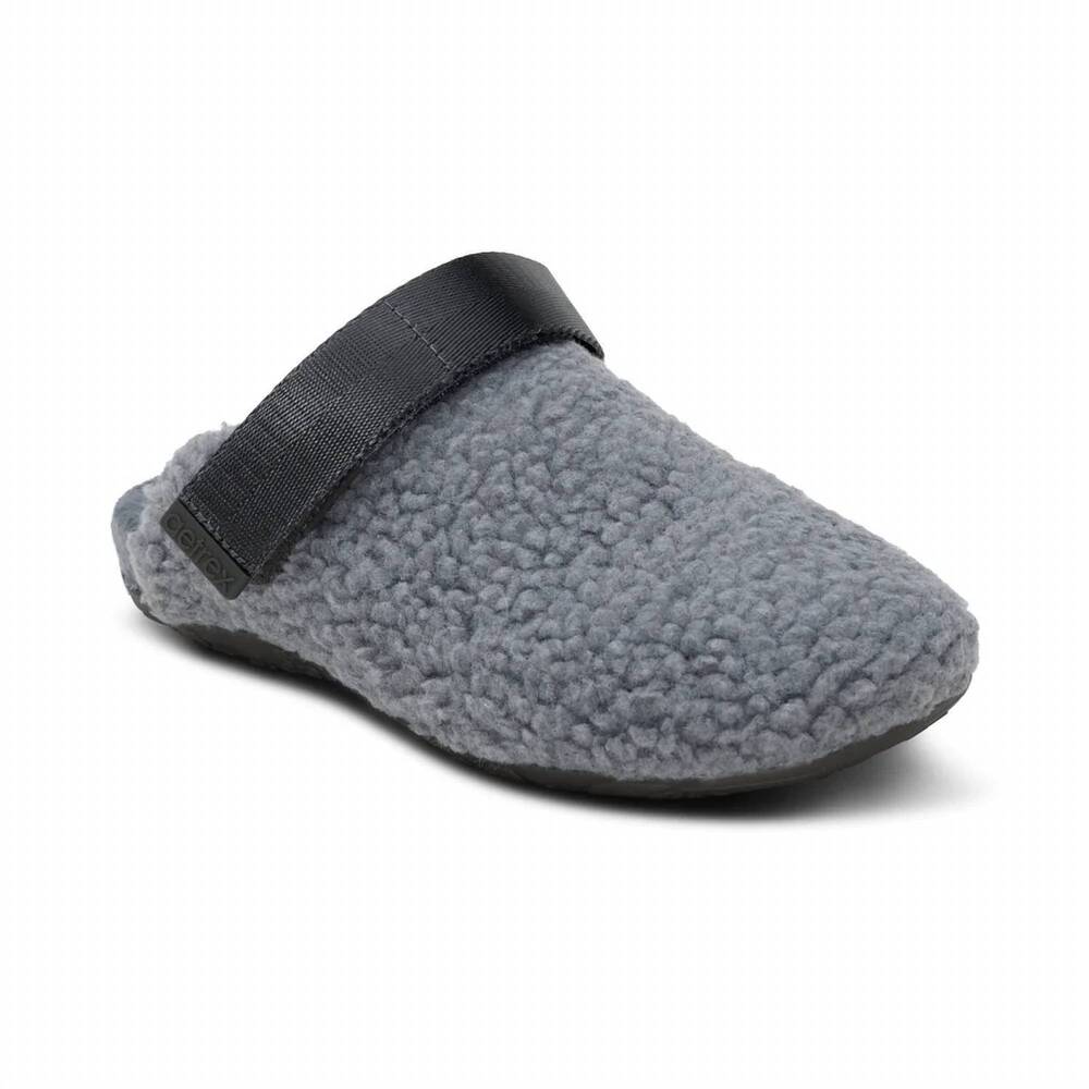 NEW AETREX women's millie slipper in charcoal